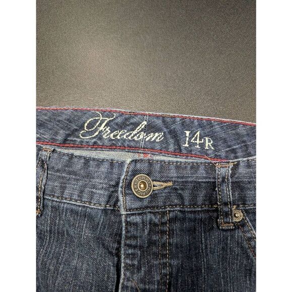 Tommy Hilfiger Freedom Boot Cut Pockets Dark Blue Jeans Size Women's 14R - Picture 3 of 7